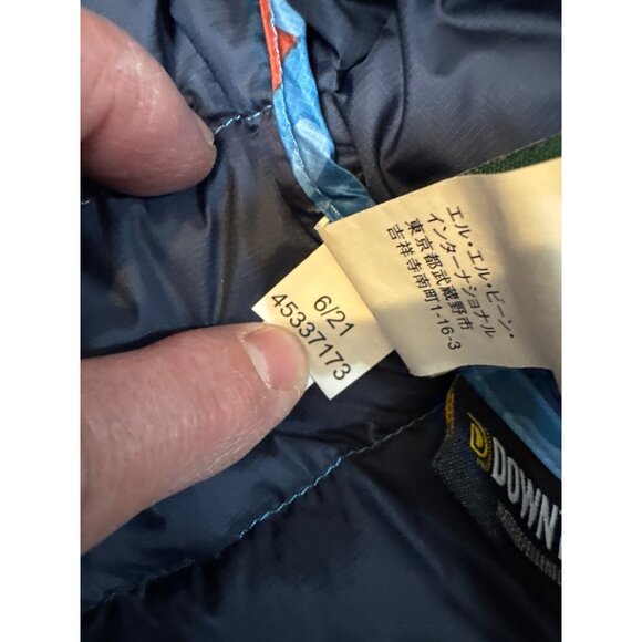 L.L. Bean Infant DownTek Insulated Snowsuit Size 6-12 Months Blue/Orange Deer Pr - Picture 4 of 10